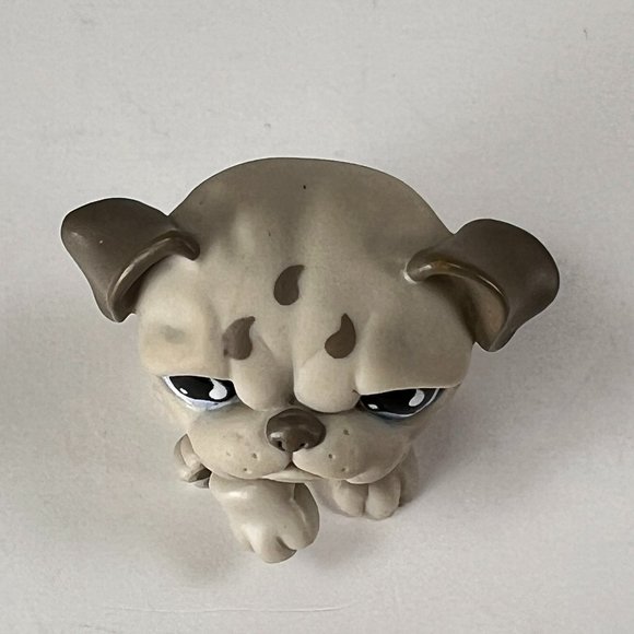 Hasbro LPS Littlest Pet Shop 508 Gray Bulldog Puppy Figure Toy 2007 - Picture 6 of 9